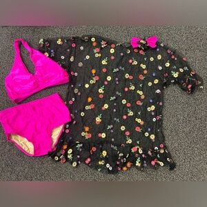 Custom bra top, briefs and dress